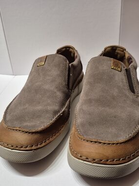 Men's Clarks Gereld Step Taupe Suede  Shoe 10.5M